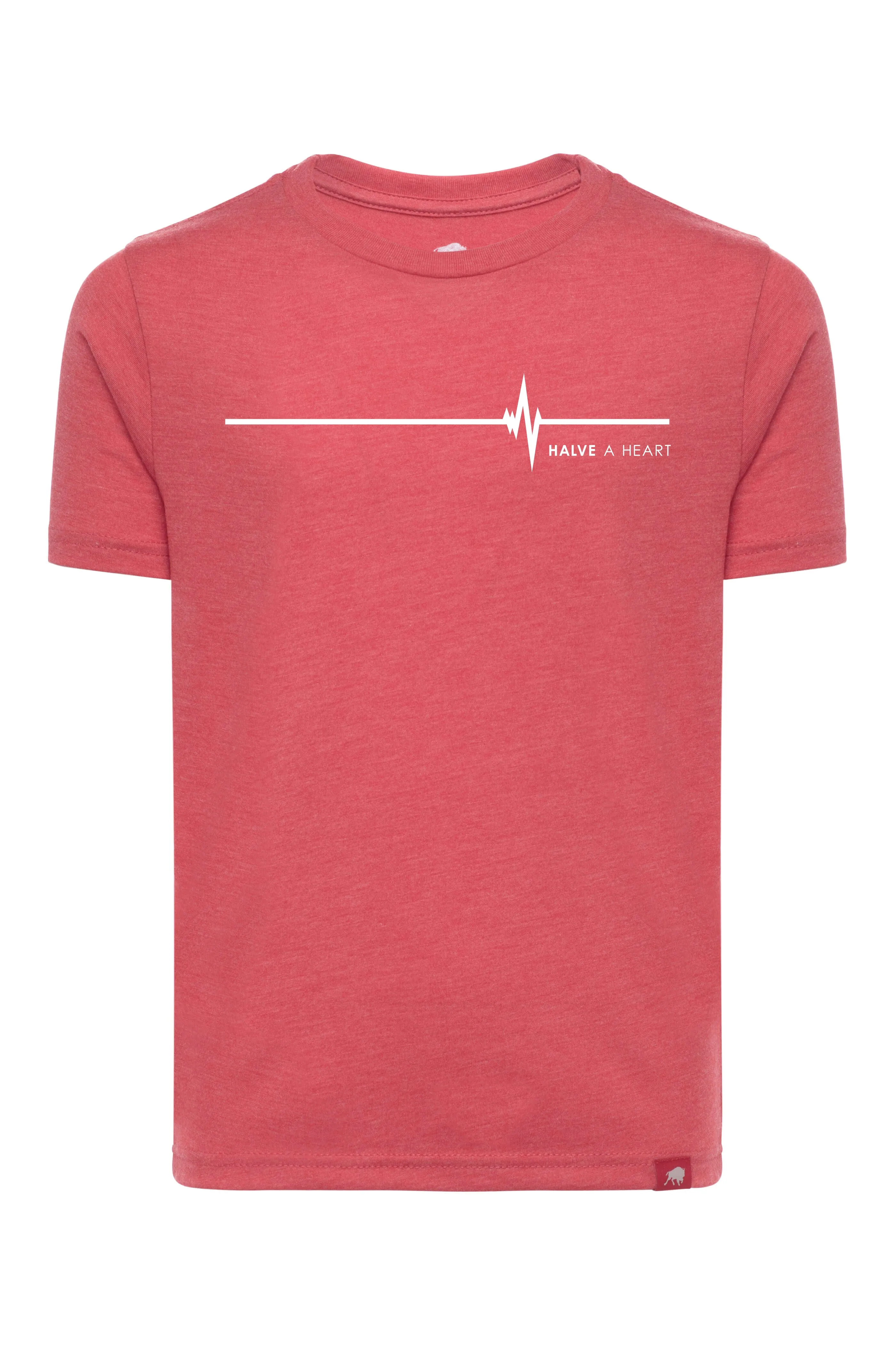 HALVE A HEART RED YOUTH COMFY TEE