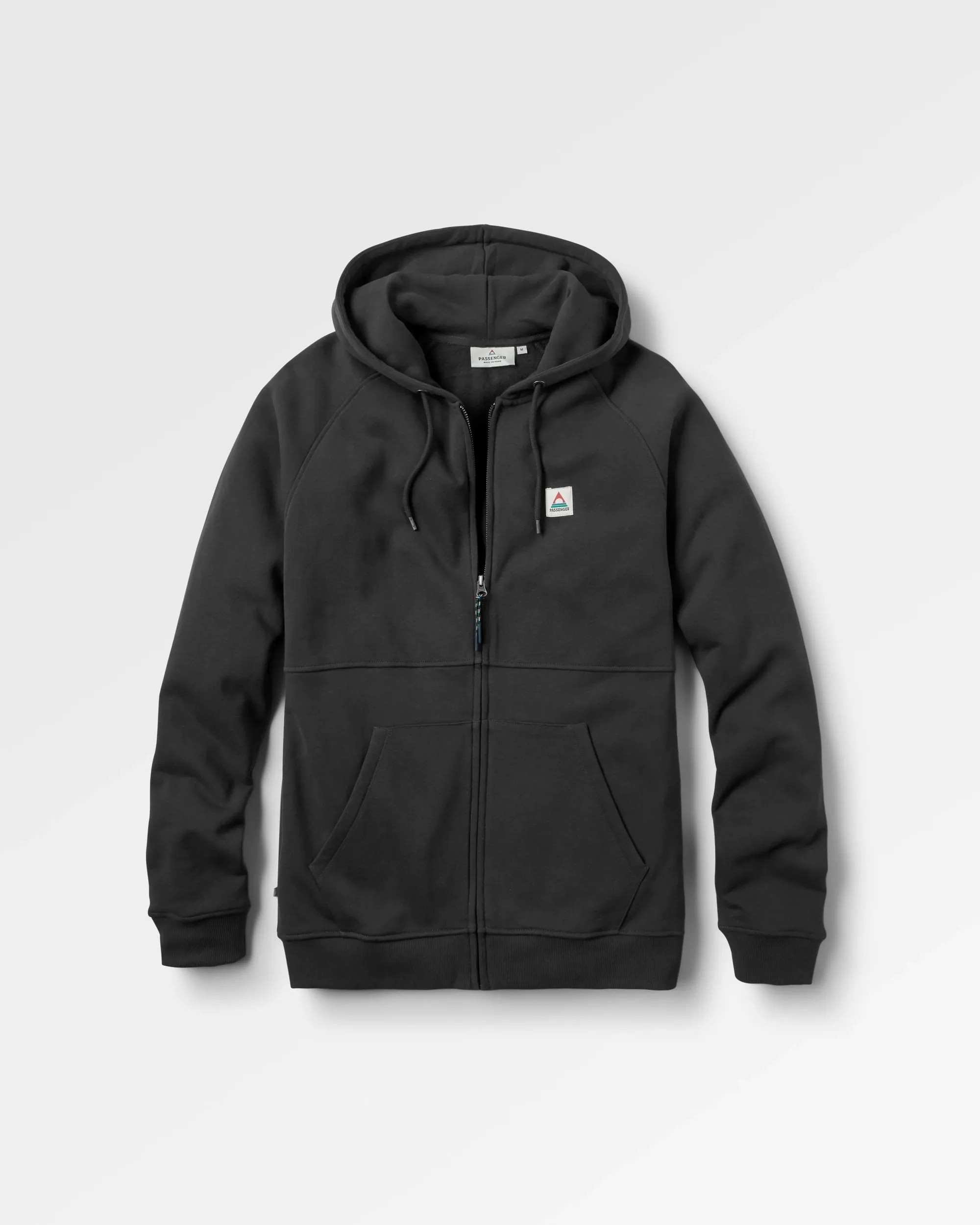 Heritage Full Zip Recycled Cotton Hoodie - Black