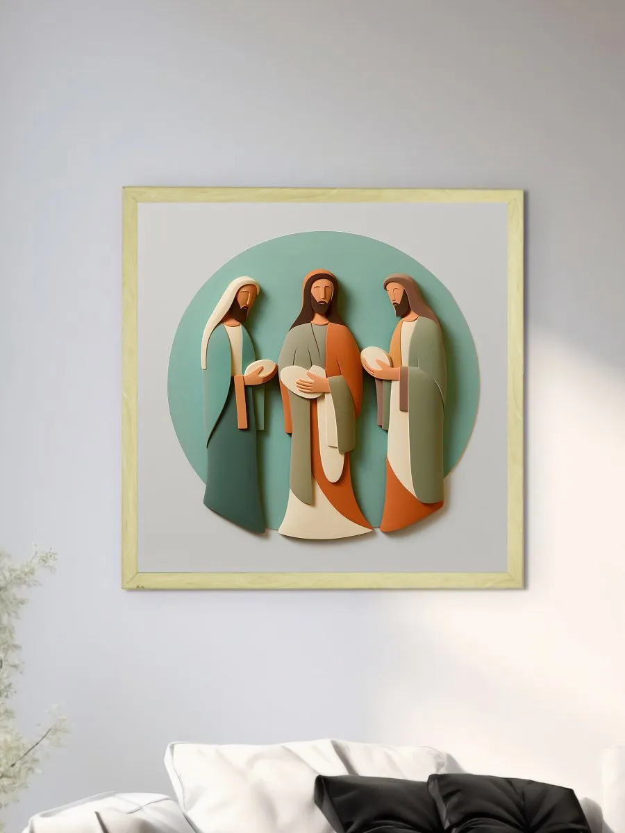 Home Blessing: Jesus' Modern Family Art – Premium Handcrafted Canvas Prints for Stylish and Faithful Home Decor by Sowpeace