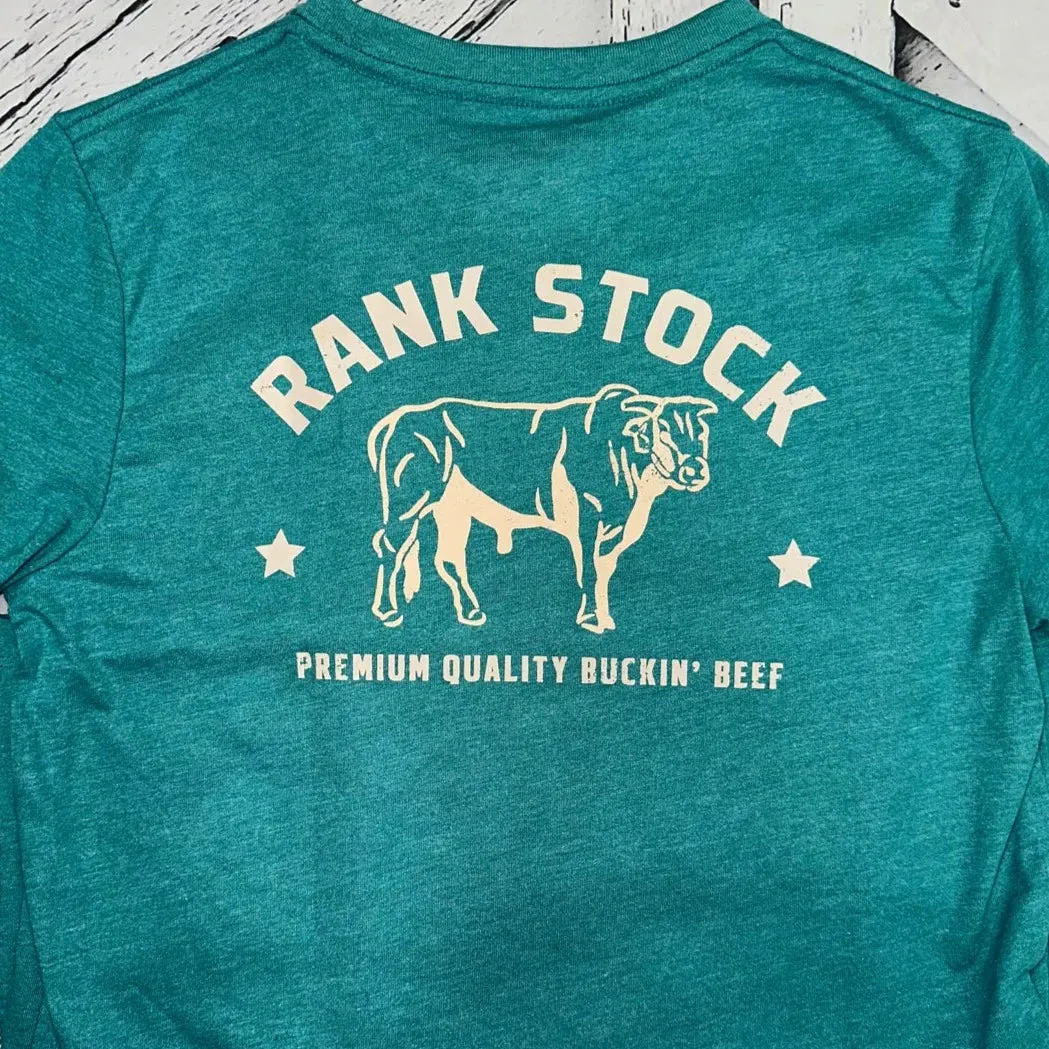 Hooey Men's Charbray Rank Stock Logo Tee in Teal