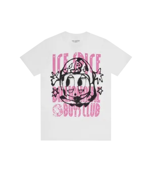 ICE SPICE X BBC GRAFFITI ICE MOON T-SHIRT - WHITE/PINK