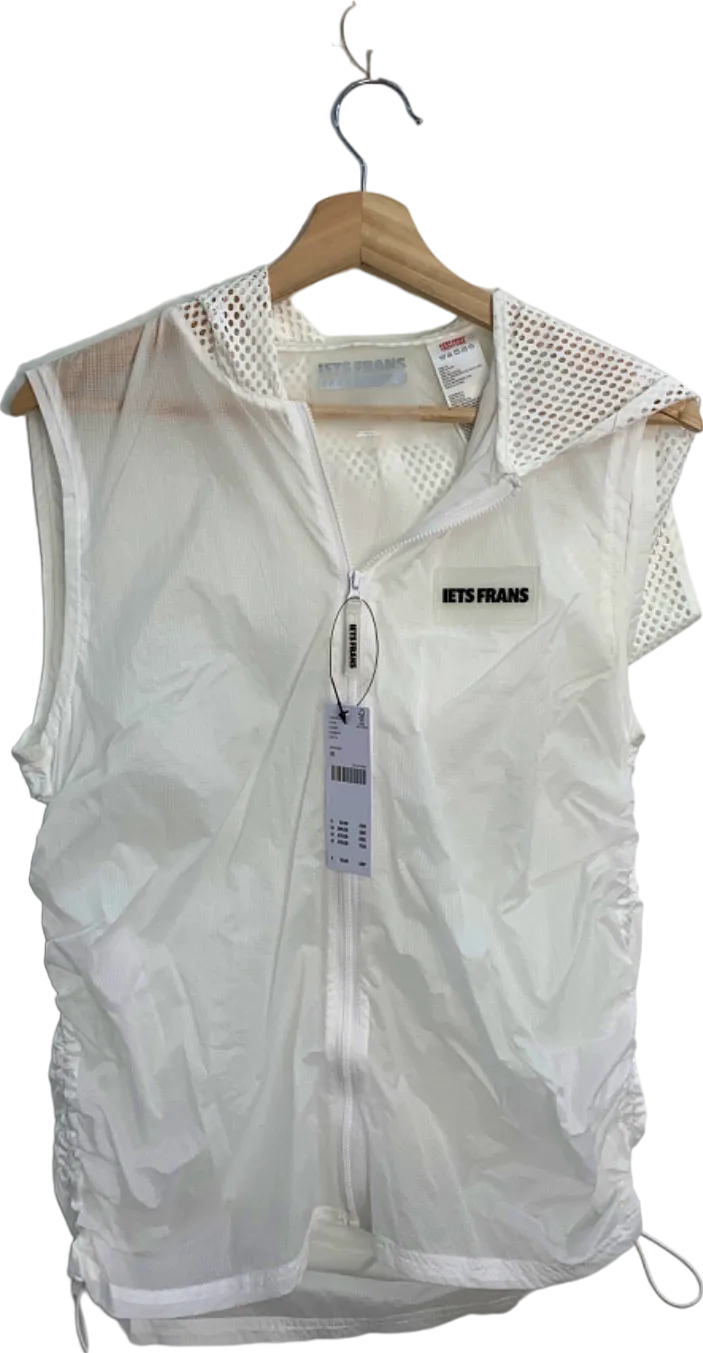 Iets Frans White Mesh Hooded Sports Vest XS