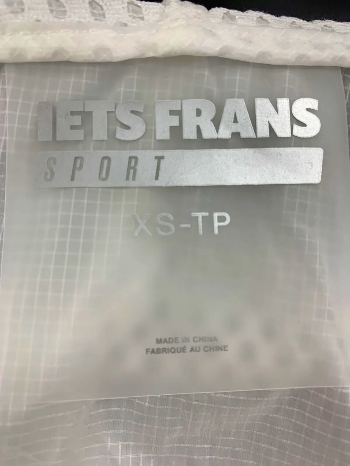 Iets Frans White Mesh Hooded Sports Vest XS