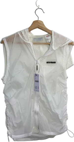 Iets Frans White Mesh Hooded Sports Vest XS