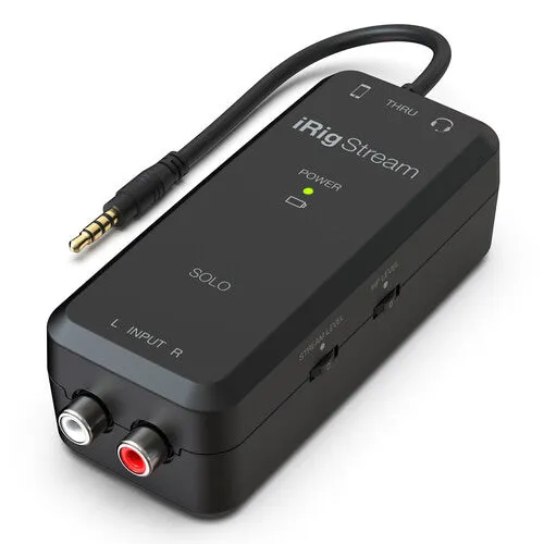 IK Multimedia iRig Stream Solo Ultracompact 3x1 TRRS Audio Interface for Smartphones and Tablets