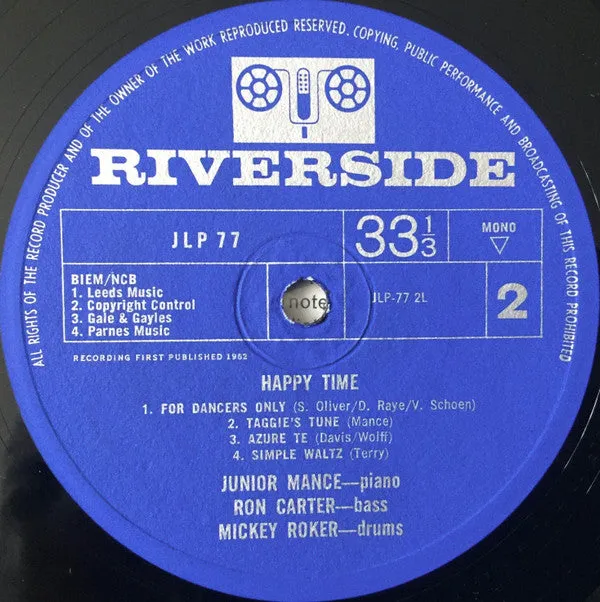 Junior Mance Trio - Happy Time (LP, Album, Mono) (VG )