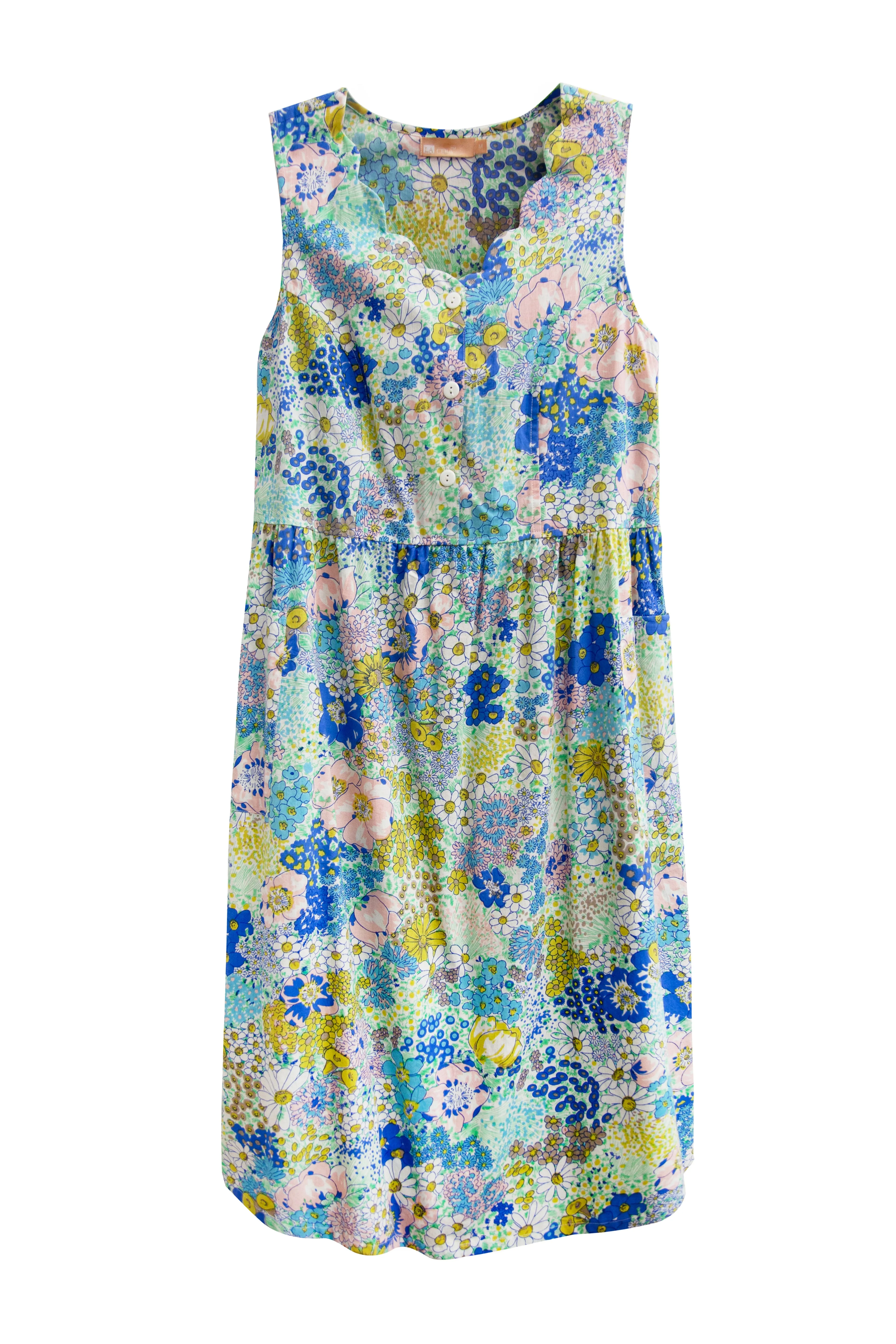 La Cera 100% Cotton Printed Sundress