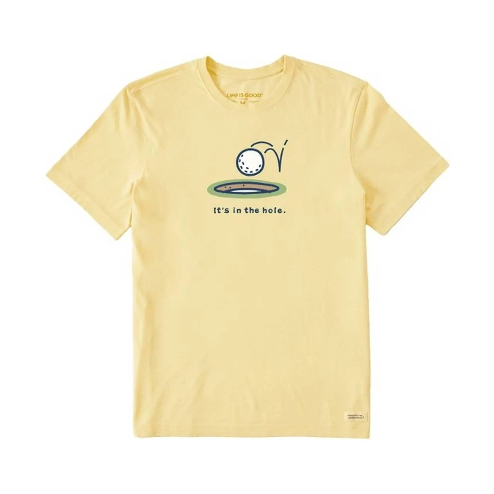 Life Is Good Men's Crusher It's In The Hole Tee - Sandy Yellow