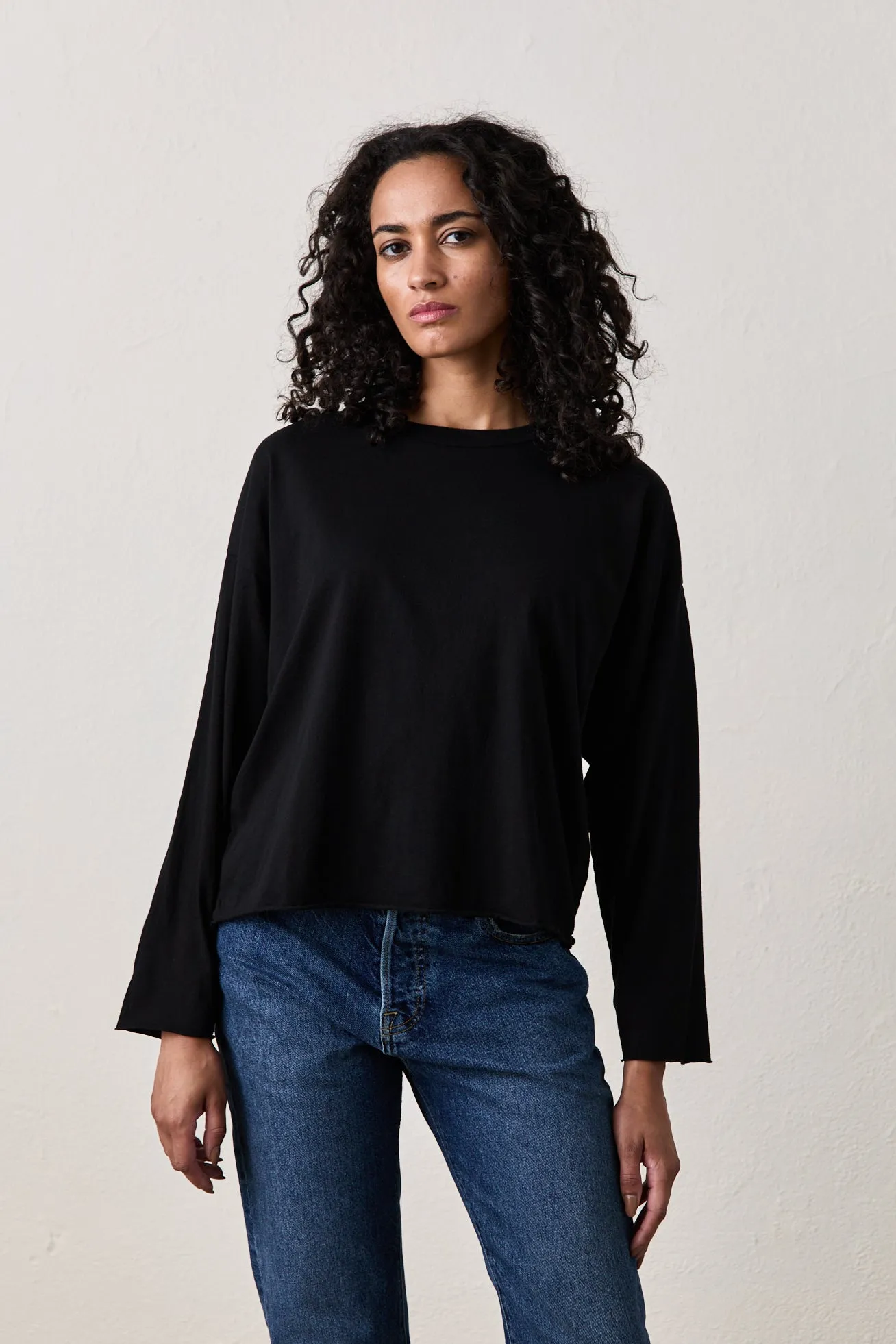 LOFFLER BOXY TEE / BLACK