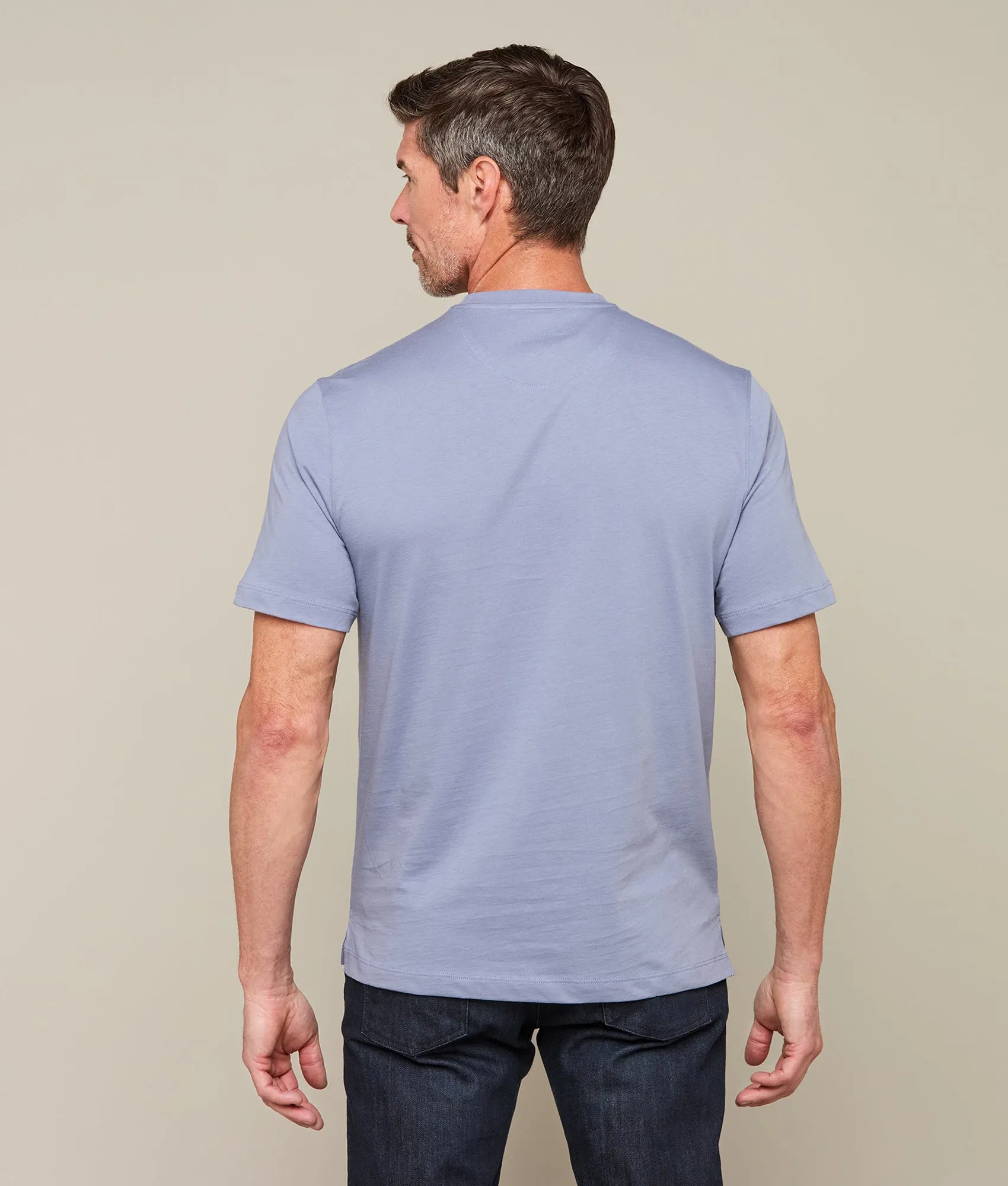 Lucchese Pima Cotton Tee :: Royal Blue