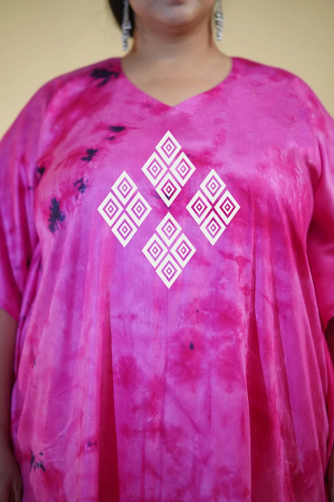 Magenta Rayon TieDyeKurta - MagentaMagnifique