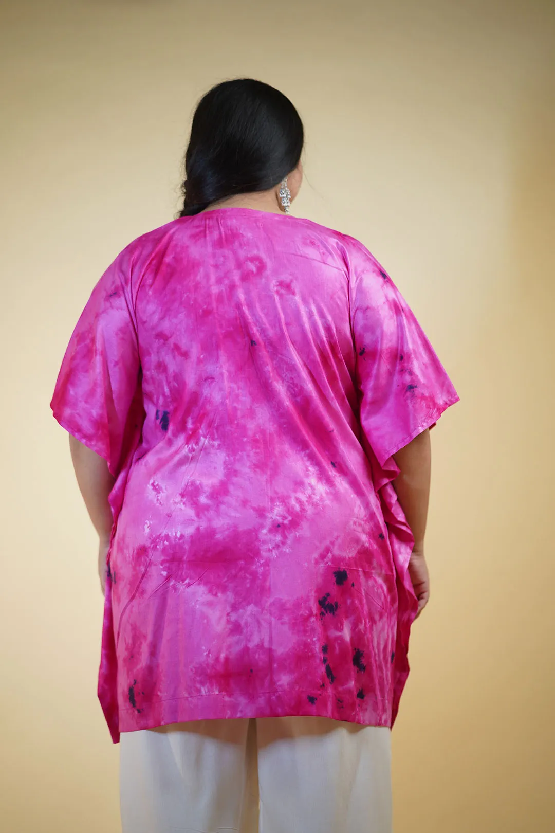 Magenta Rayon TieDyeKurta - MagentaMagnifique