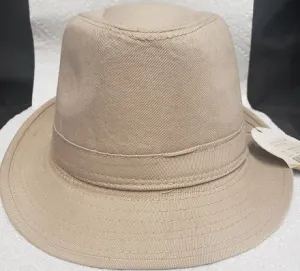 Melvin -- Unisex Cotton Fedora -- Beige