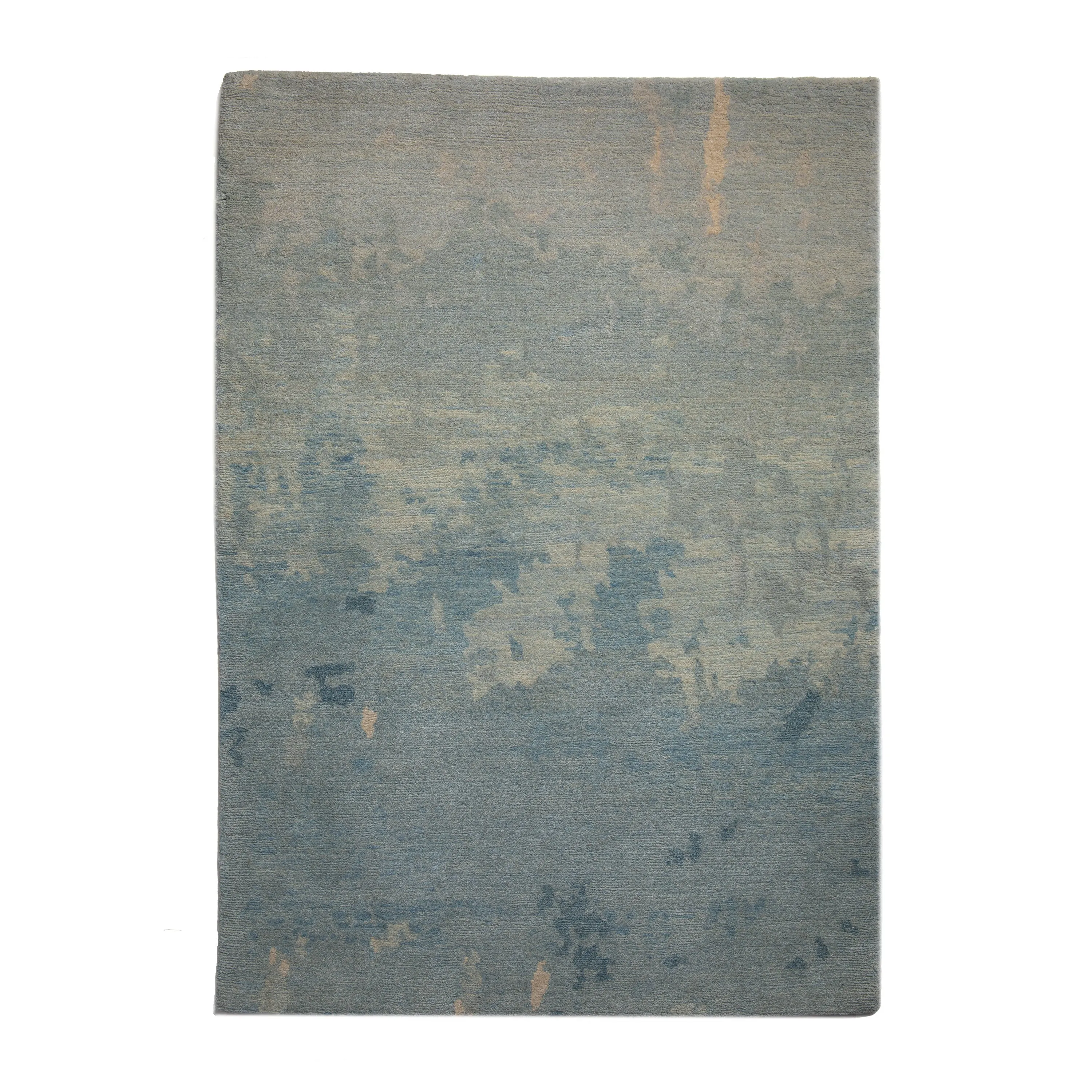 Mezzo - Sky Hand Knotted Wool Silk Blend