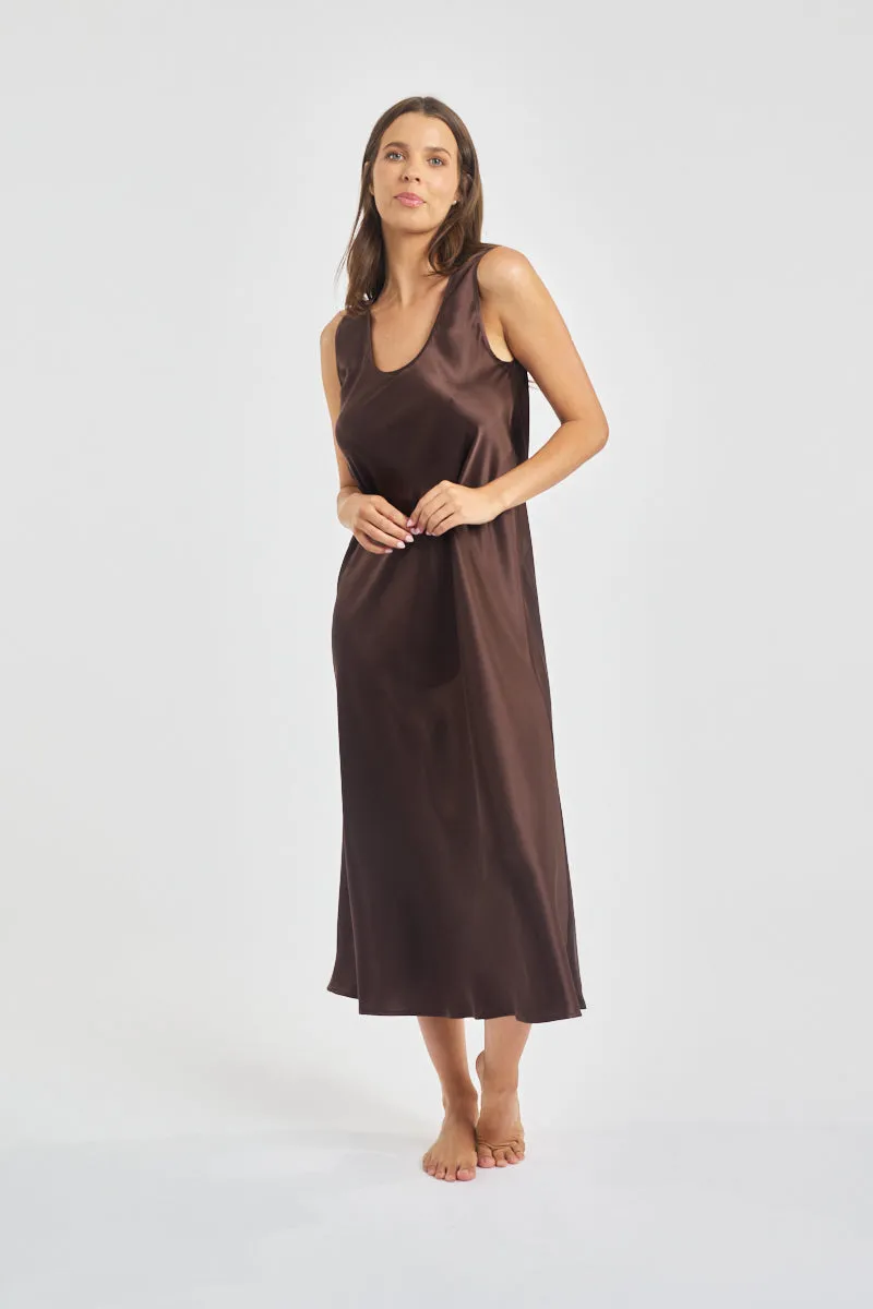 Mono Silk Long Nightdress