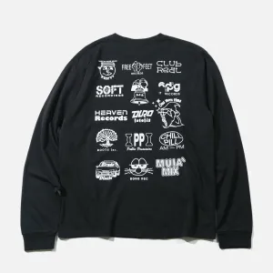 Multi Logo Longsleeve T-shirt - Earthly Black