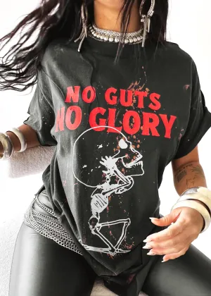 NO GUTS NO GLORY BLEACHED OUT SIDE SLIT TEE