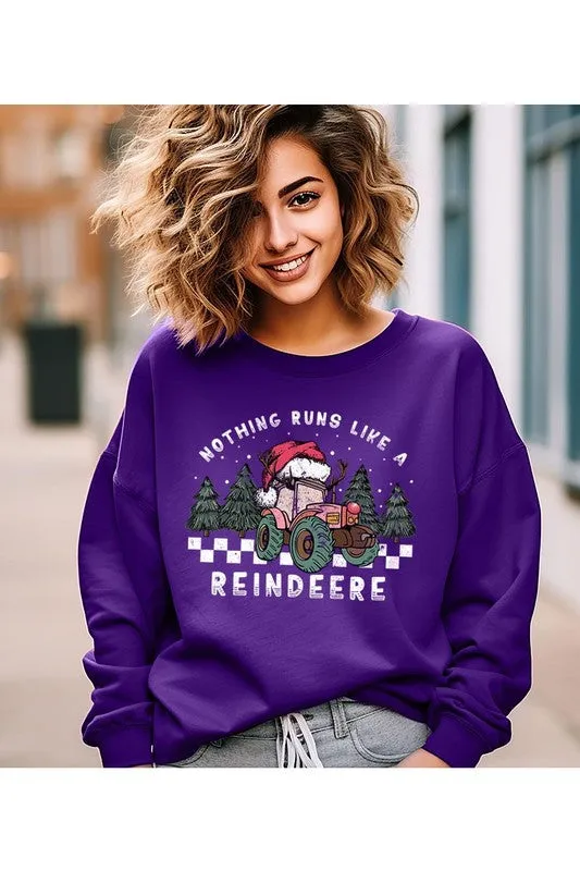 NOTHING RUNS LIKE A REINDEERE FLEECE SWEATSHIRT