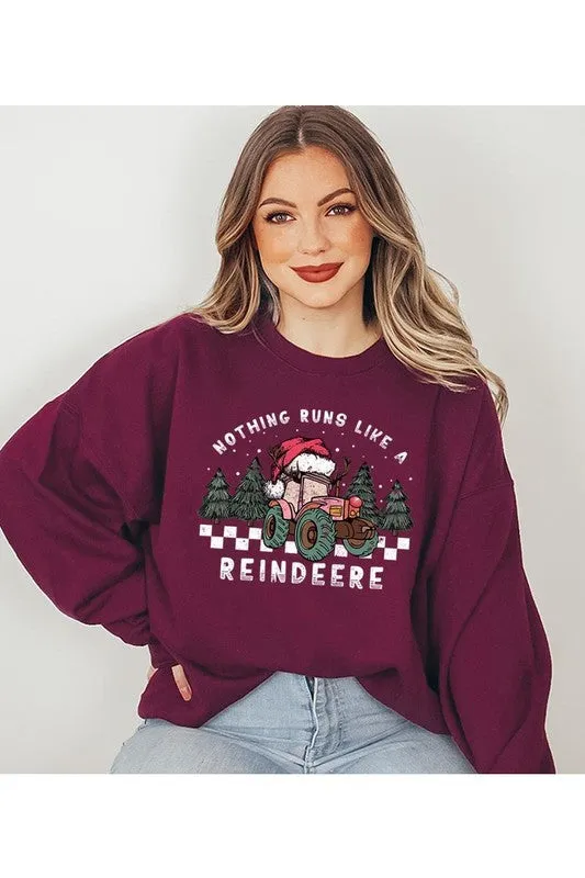 NOTHING RUNS LIKE A REINDEERE FLEECE SWEATSHIRT