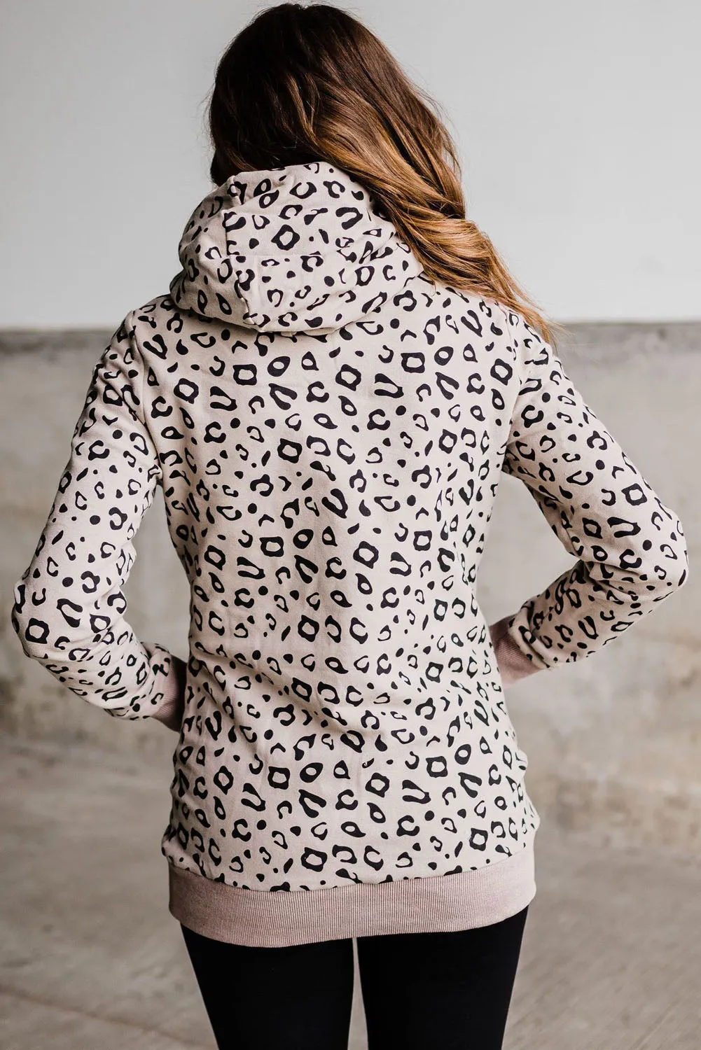 Nsquared Leopard Print Long Sleeve Hoodie