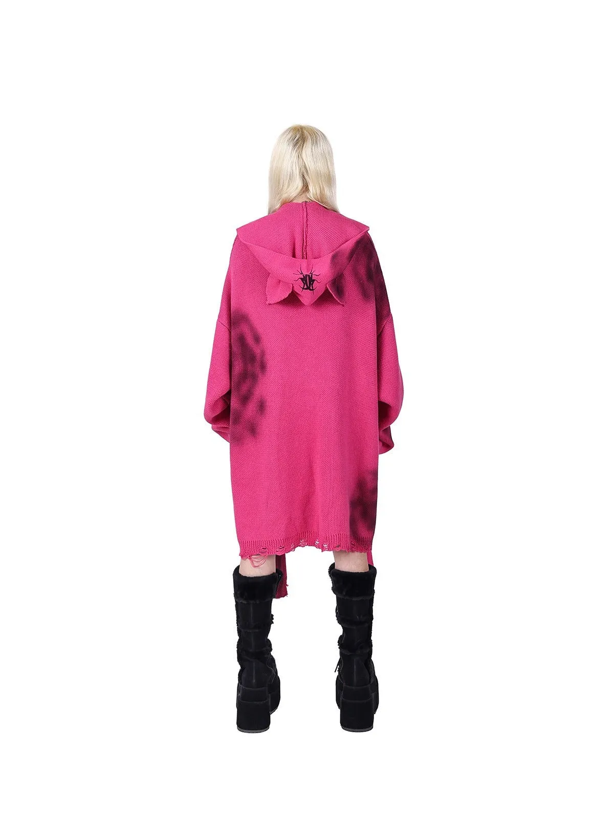 PINKSPINK Occult Symbol Oversized Sweater - Pink/Black