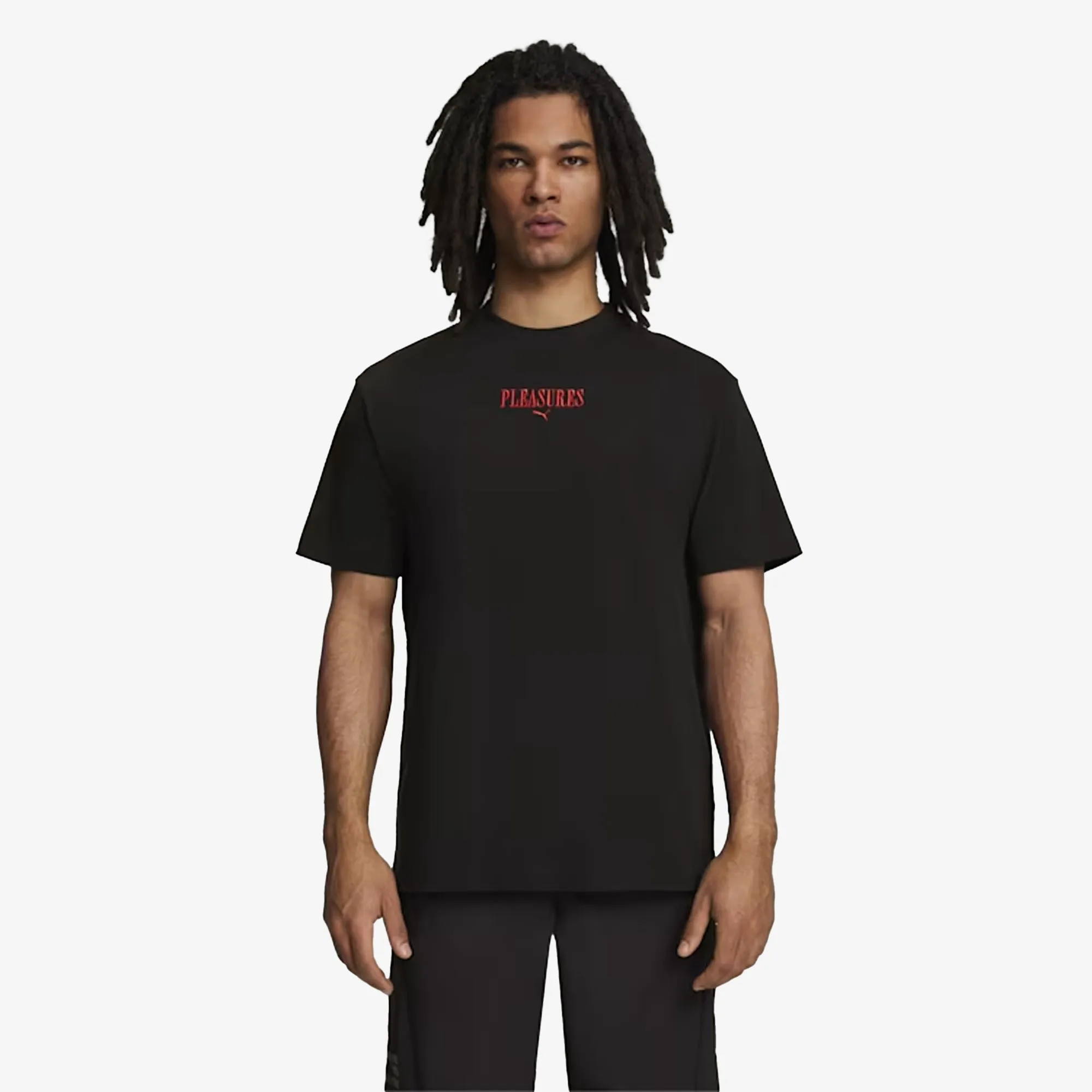 Puma | x PLEASURES GRAPHIC TEE  { BLACK