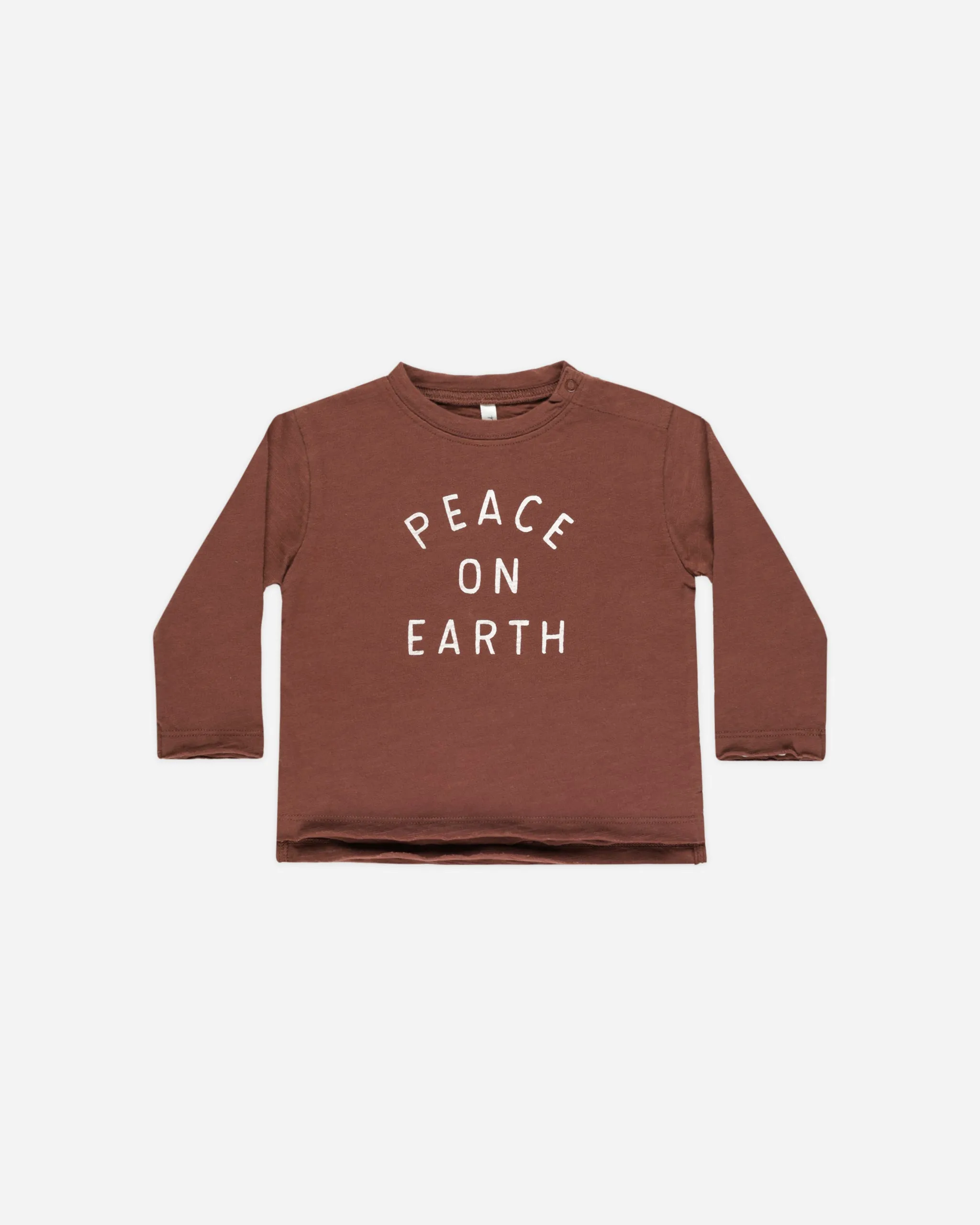 Raw Edge Long Sleeve Tee || Peace On Earth