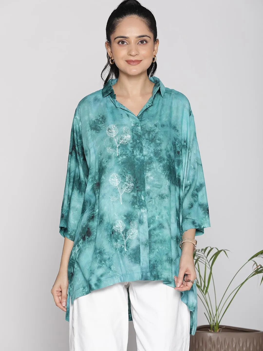 SeaGreen TieDye ShirtTop - DaisyMist