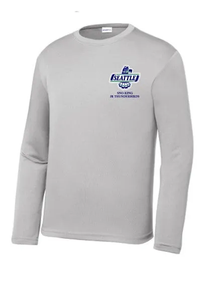 Sno-King Jr Tbirds Long Sleeve (Small Logo) Performance Tee