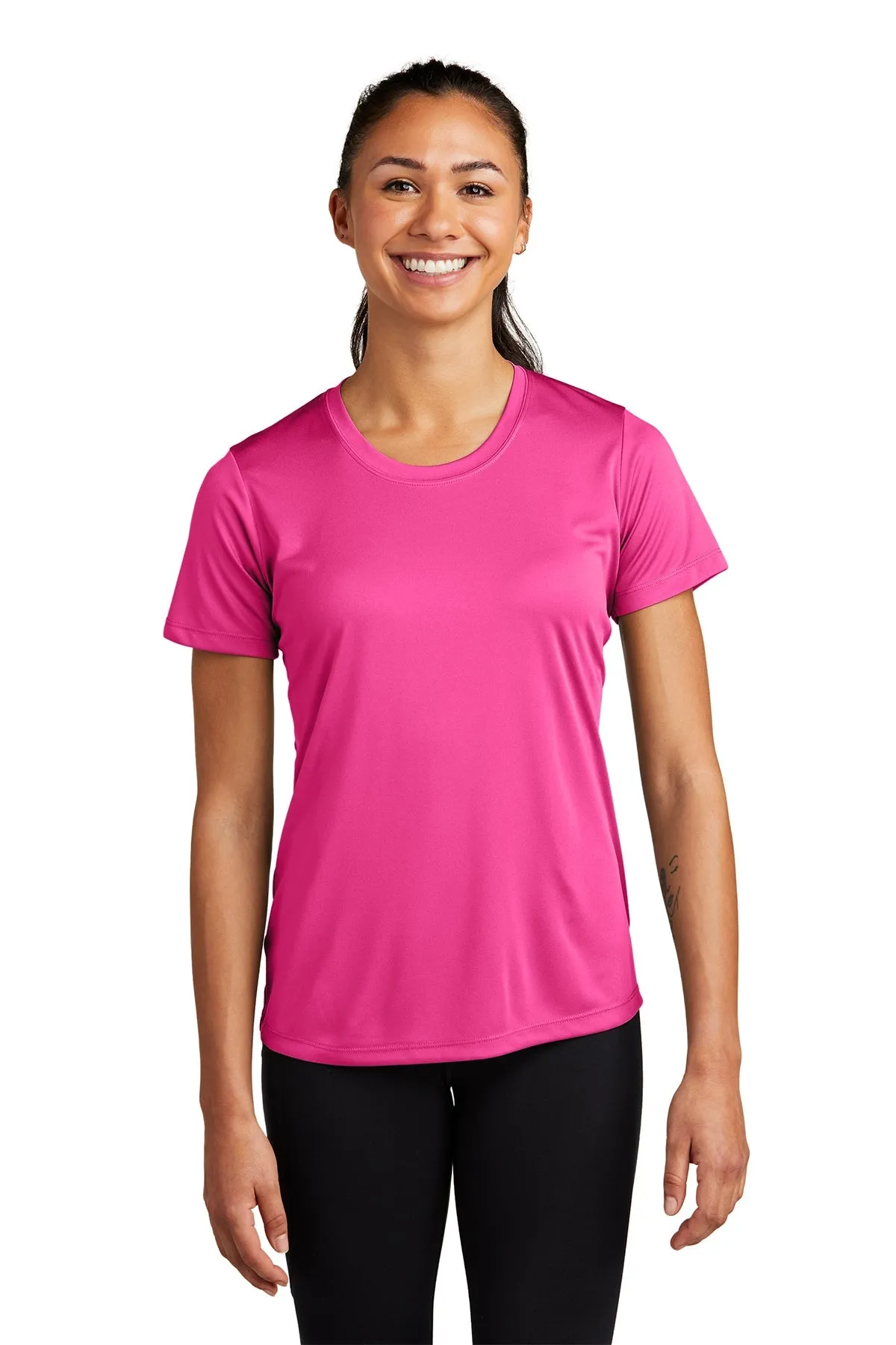 Sport-Tek Ladies PosiCharge Customized Competitor Tee's, Neon Pink