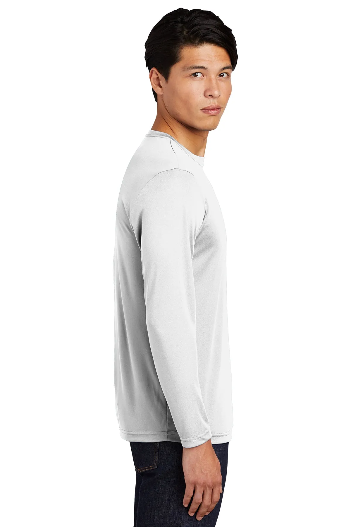 Sport-Tek Long Sleeve PosiCharge Branded Competitor Tee's, White