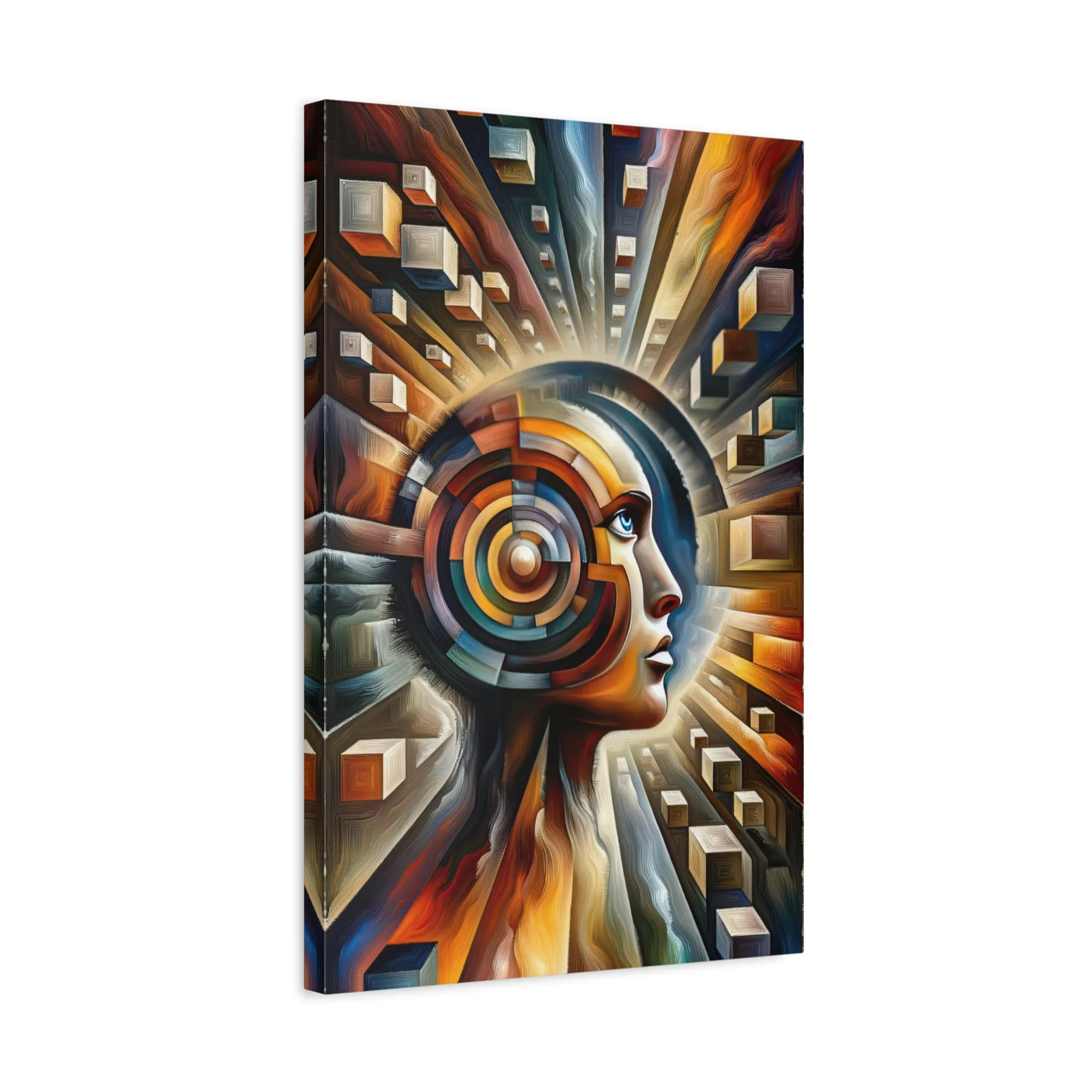 Surreal Abstract Cubist Wall Art - canvas