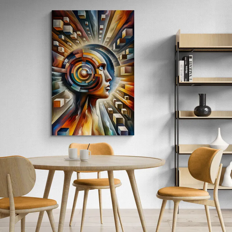 Surreal Abstract Cubist Wall Art - canvas