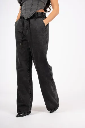 Washed Black Jogger Jean