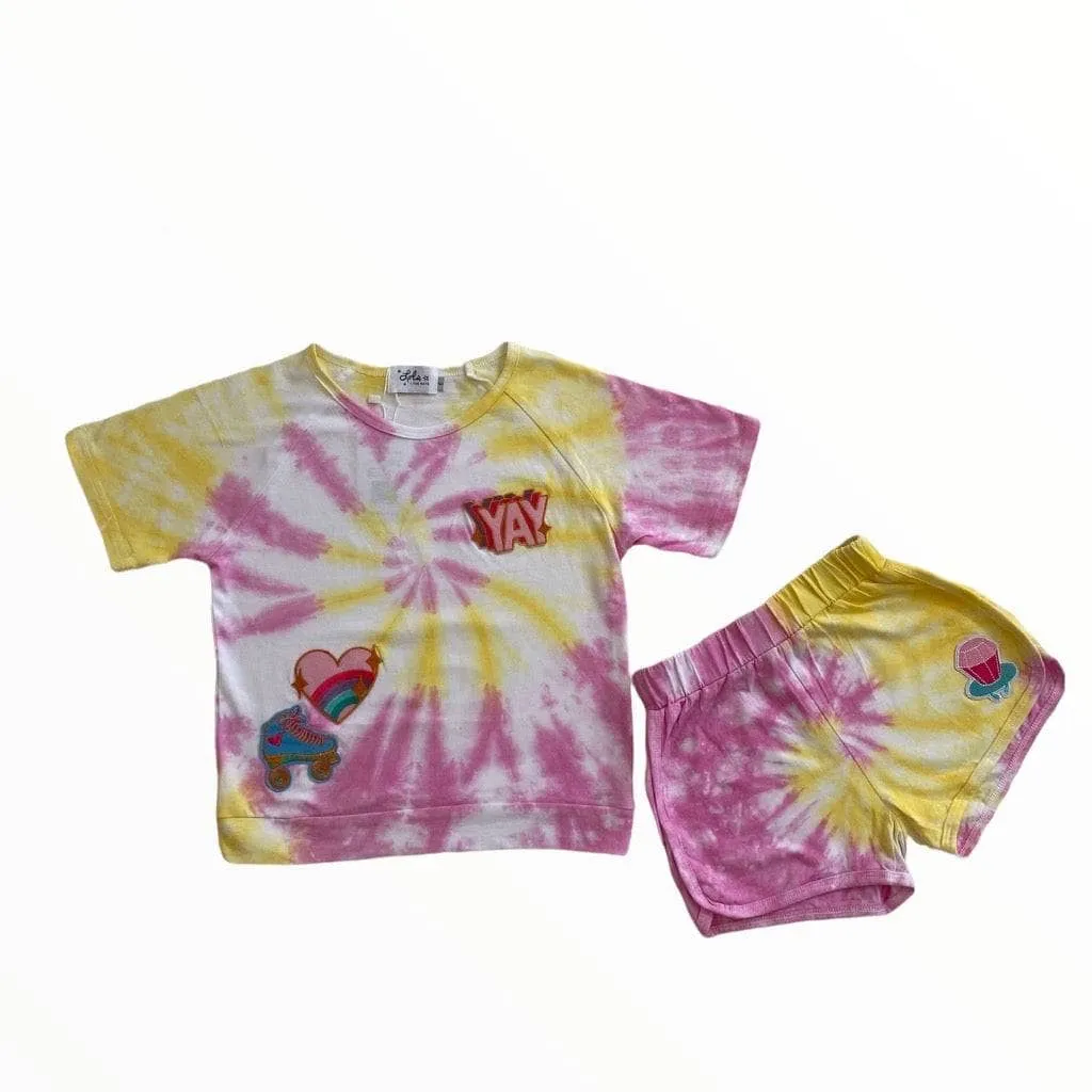 YAY Patch Tie Dye Short Set